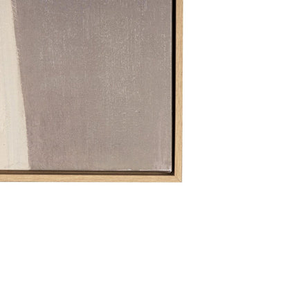 Unspoken Hand Painted Light Brown Floater Frame Wall Art
