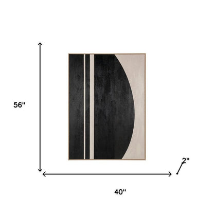 Drift Beyond I Hand Painted Light Brown Floater Frame Wall Art