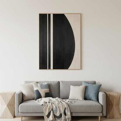 Drift Beyond I Hand Painted Light Brown Floater Frame Wall Art
