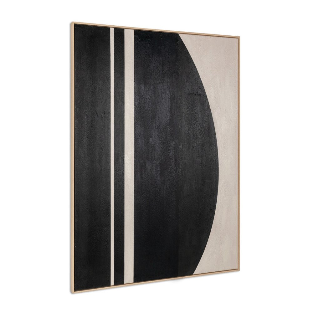 Drift Beyond I Hand Painted Light Brown Floater Frame Wall Art