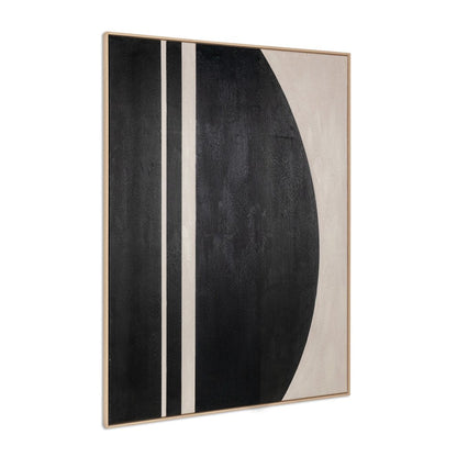 Drift Beyond I Hand Painted Light Brown Floater Frame Wall Art