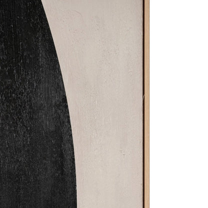 Drift Beyond I Hand Painted Light Brown Floater Frame Wall Art