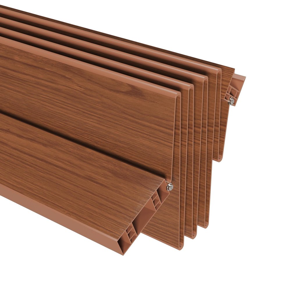 80" X 36" Walnut PVC Accordion Door — view 13