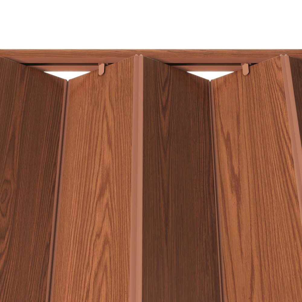 80" X 36" Walnut PVC Accordion Door