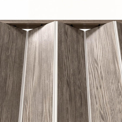 80" X 36" Taupe PVC Accordion Door