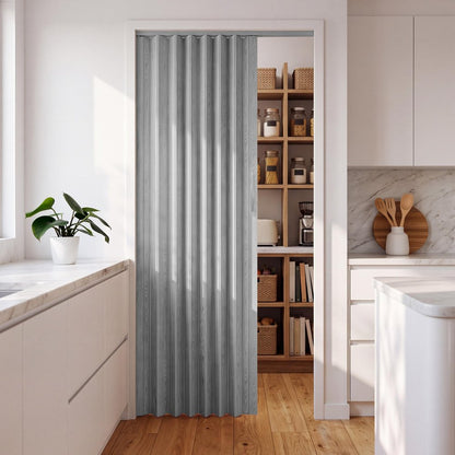 80" X 48" Granite Gray PVC Accordion Door