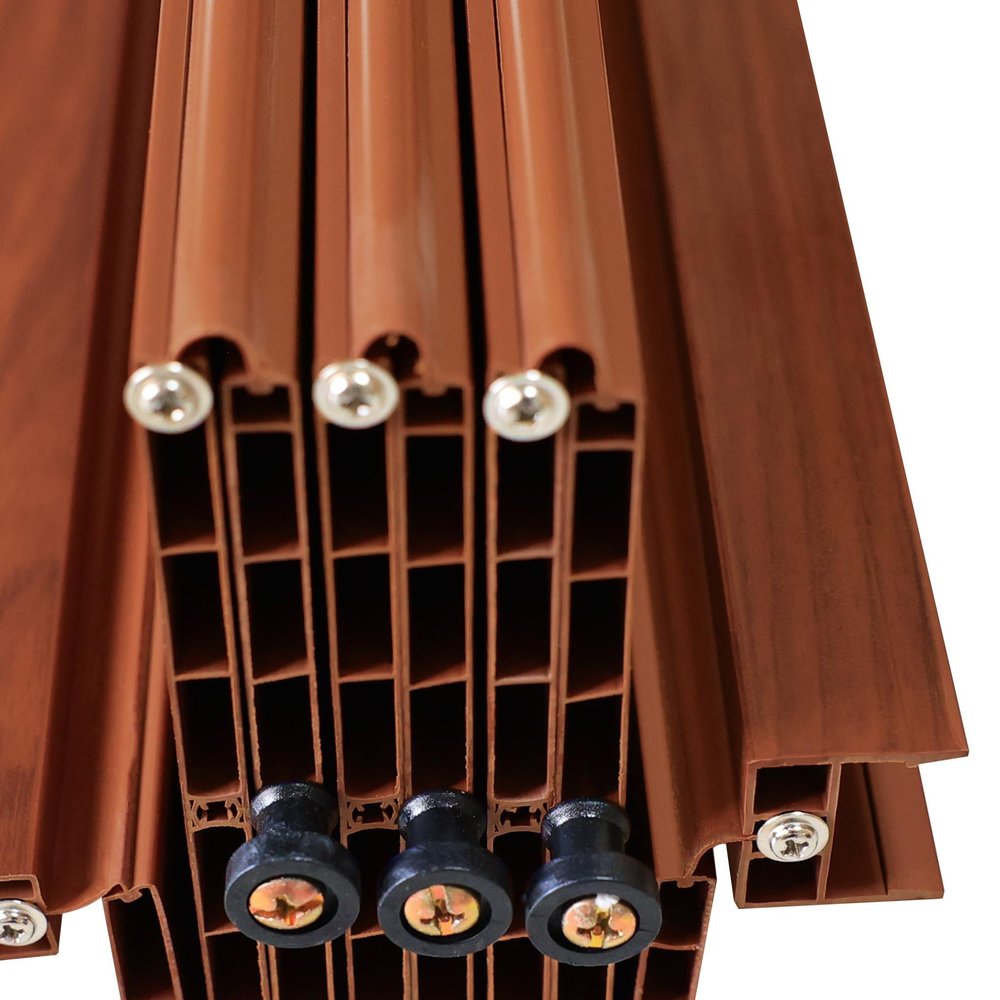 80" X 48" Walnut PVC Accordion Door — view 13