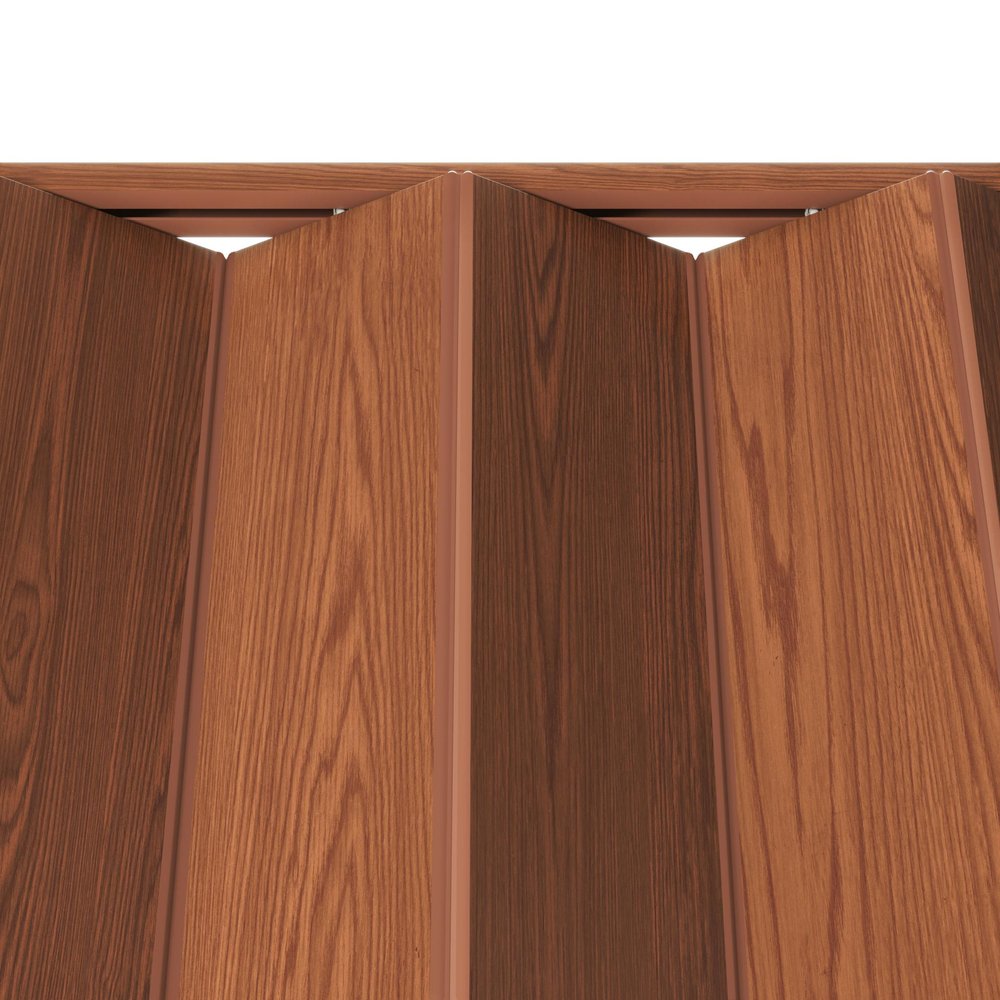 80" X 48" Walnut PVC Accordion Door — view 11