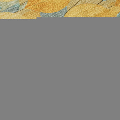 9' X 12' Gold And Wheat Floral Washable Indoor Outdoor Area Rug HomeRoots
