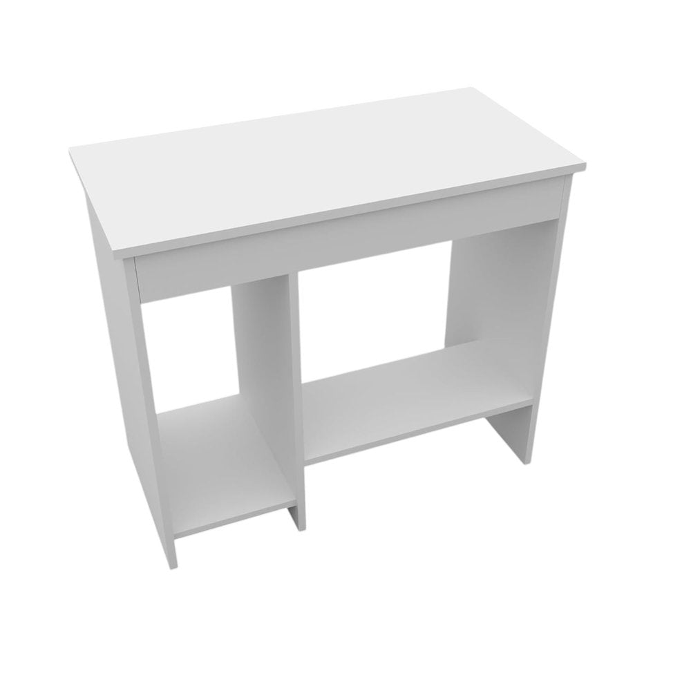 35" White Wood Computer Desk HomeRoots