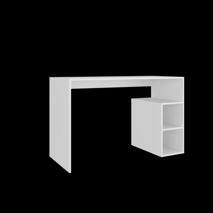 47" Black Wood Pedestal Computer Desk