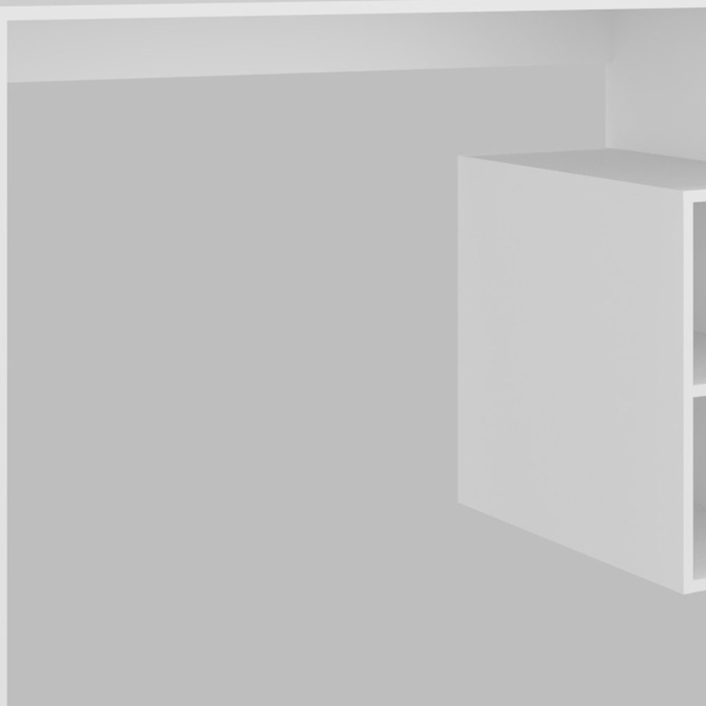 47" Black Wood Pedestal Computer Desk
