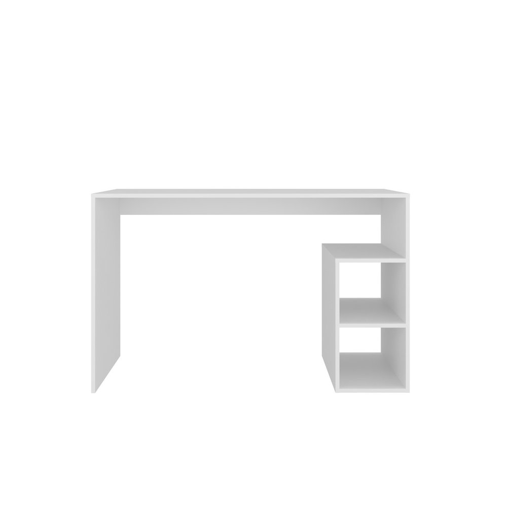 47" Black Wood Pedestal Computer Desk — view 5