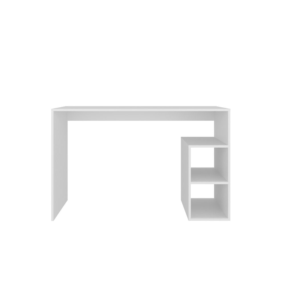47" White Wood Pedestal Computer Desk HomeRoots