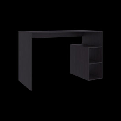 47" Black Wood Pedestal Computer Desk