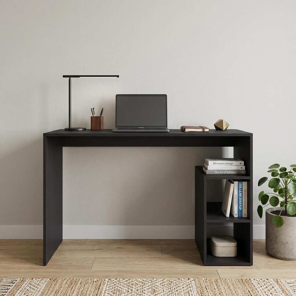 47" White Wood Pedestal Computer Desk HomeRoots