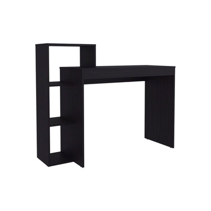 43" Black Wood Pedestal Computer Desk HomeRoots