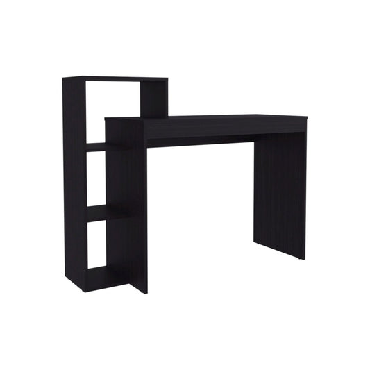 43" Black Wood Pedestal Computer Desk