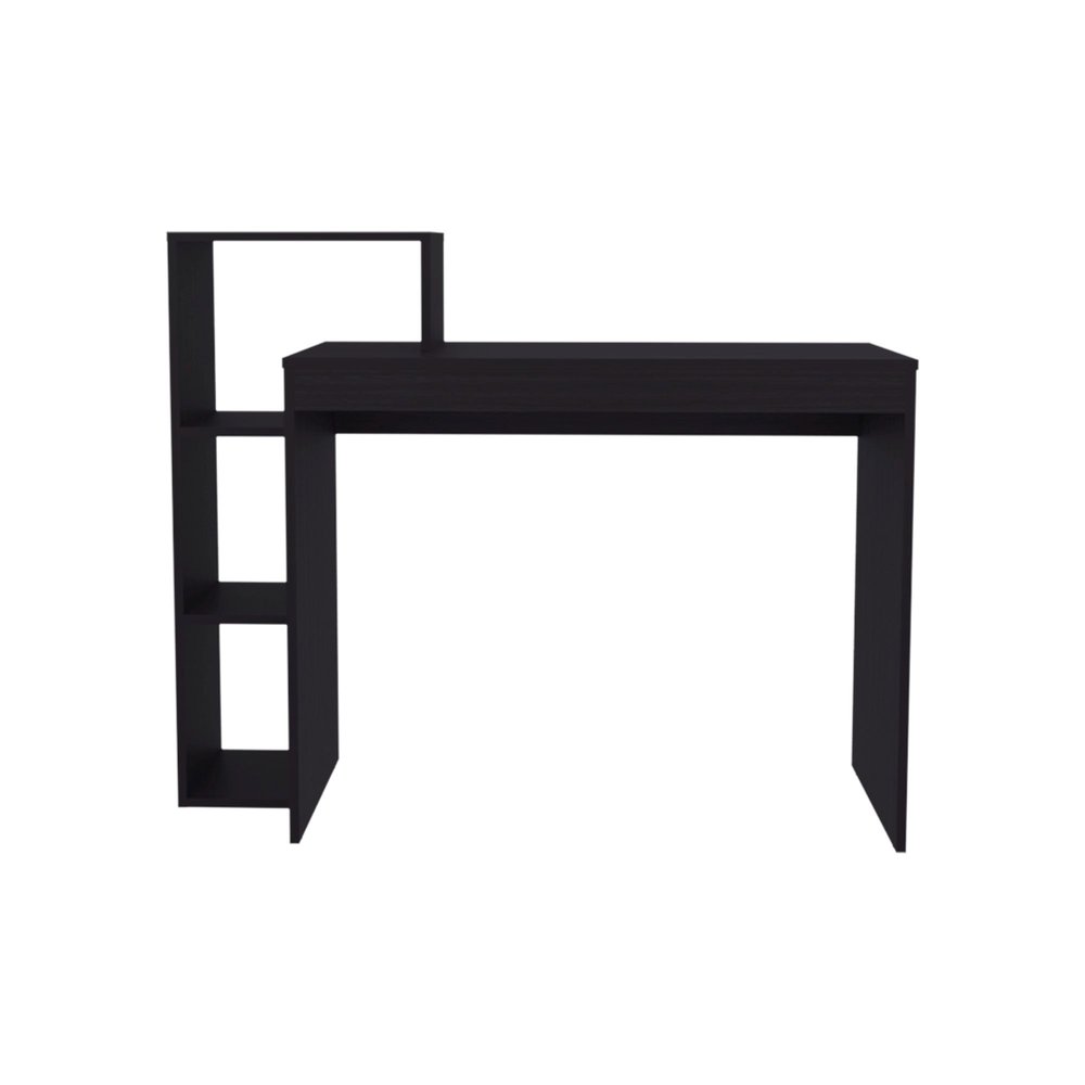 43" Black Wood Pedestal Computer Desk HomeRoots