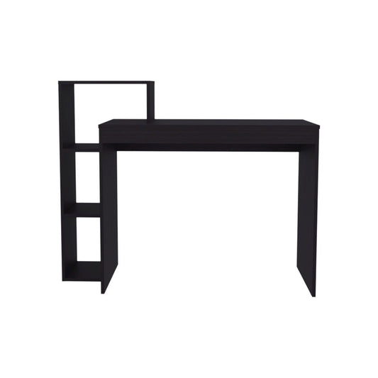 43" Black Wood Pedestal Computer Desk