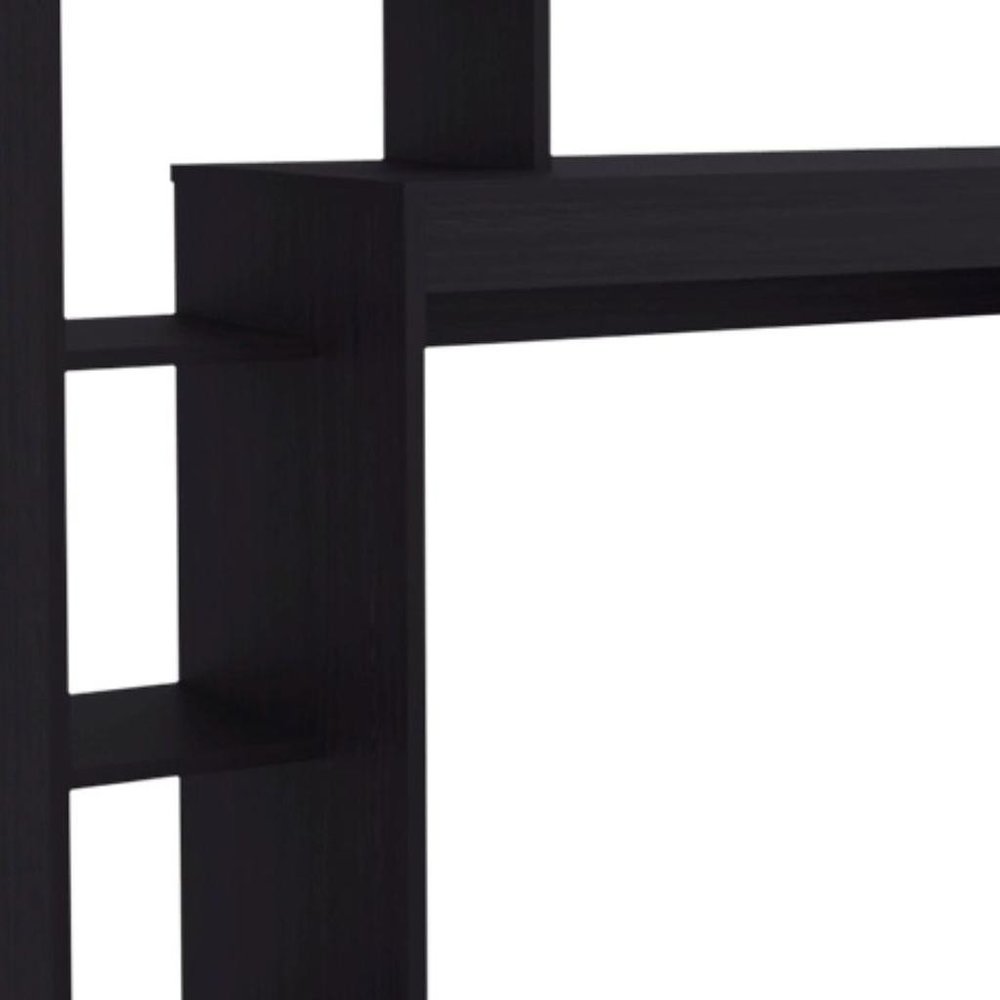 43" Black Wood Pedestal Computer Desk HomeRoots
