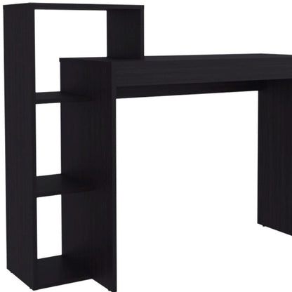43" Black Wood Pedestal Computer Desk
