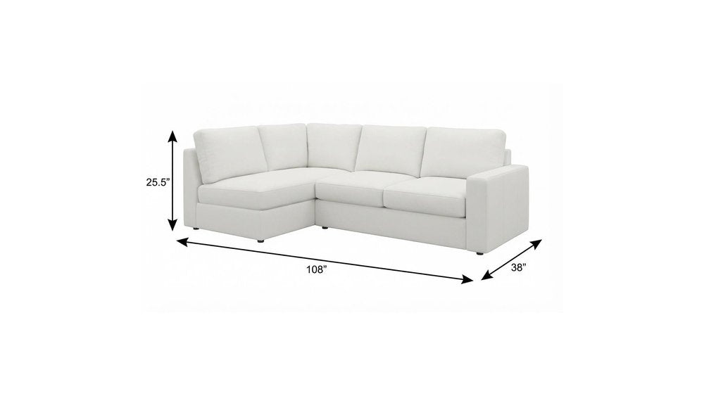 108" Beige Chenille Modular Sofa With Toss Pillows — view 3