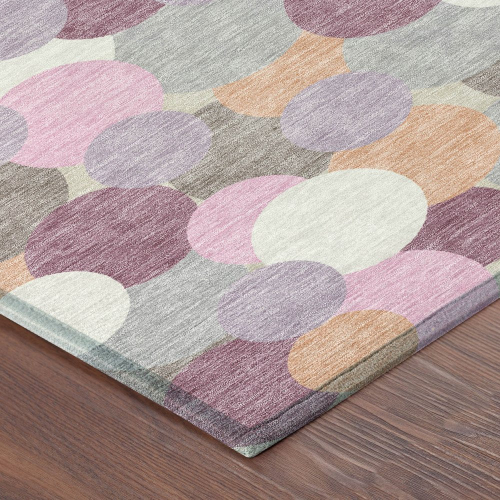 3' X 5' Blush And Pink Geometric Washable Indoor Outdoor Area Rug HomeRoots