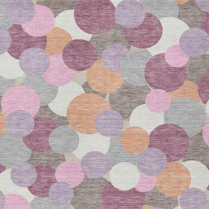 3' X 5' Blush And Pink Geometric Washable Indoor Outdoor Area Rug HomeRoots