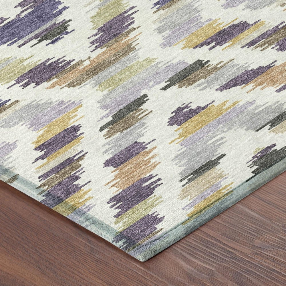 10' X 14' Purple And Lavender Tribal Washable Indoor Outdoor Area Rug HomeRoots