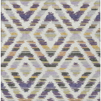 10' X 14' Purple And Lavender Tribal Washable Indoor Outdoor Area Rug HomeRoots