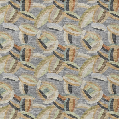 3' X 5' Gray And Charcoal Abstract Washable Indoor Outdoor Area Rug HomeRoots