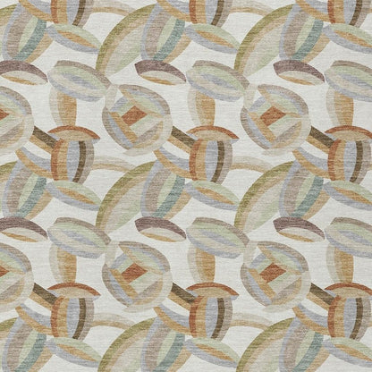 3' X 5' Ivory And Green Abstract Washable Indoor Outdoor Area Rug HomeRoots