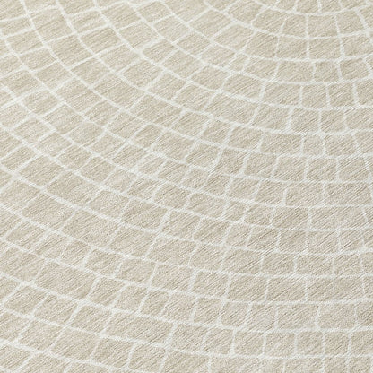 3' X 5' Beige And Ivory Geometric Washable Indoor Outdoor Area Rug HomeRoots
