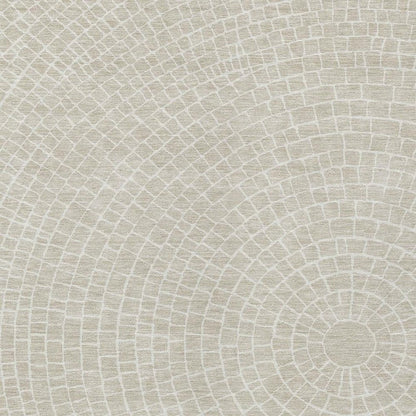 9' X 12' Beige And Ivory Geometric Washable Indoor Outdoor Area Rug HomeRoots