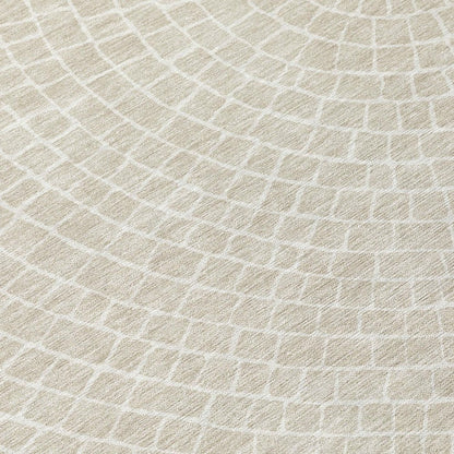 10' X 14' Beige And Ivory Geometric Washable Indoor Outdoor Area Rug HomeRoots