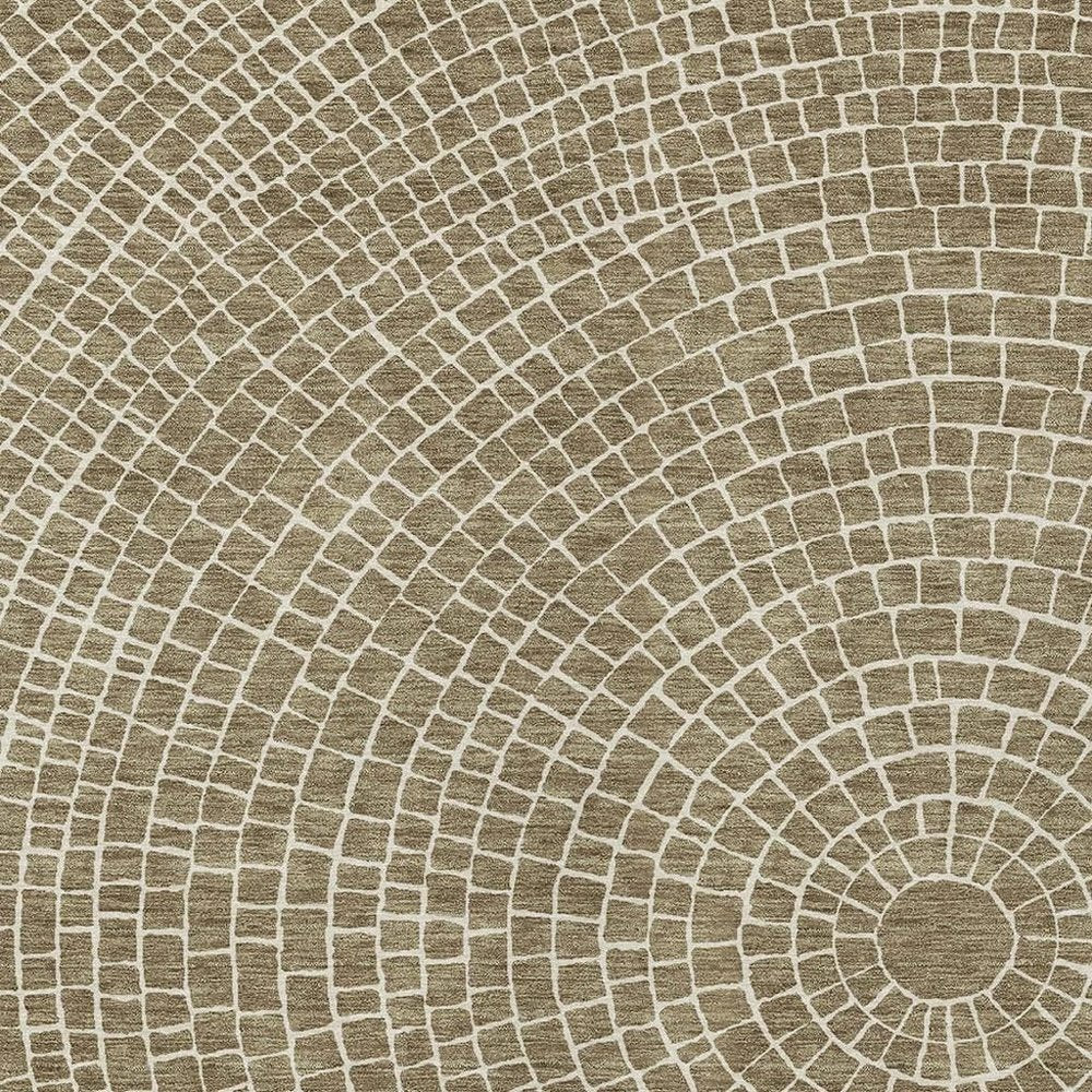 3' X 5' Coffee And Ivory Geometric Washable Indoor Outdoor Area Rug HomeRoots