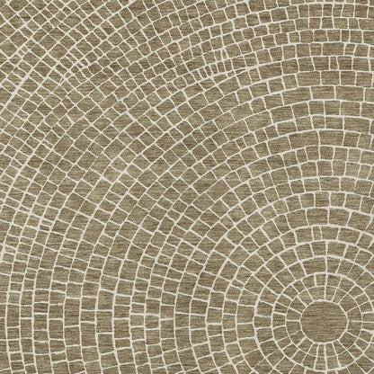 3' X 5' Coffee And Ivory Geometric Washable Indoor Outdoor Area Rug HomeRoots