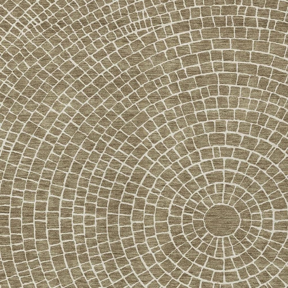 8' X 10' Coffee And Ivory Geometric Washable Indoor Outdoor Area Rug HomeRoots