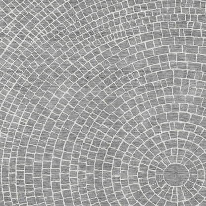 3' X 5' Gray And Ivory Geometric Washable Indoor Outdoor Area Rug HomeRoots