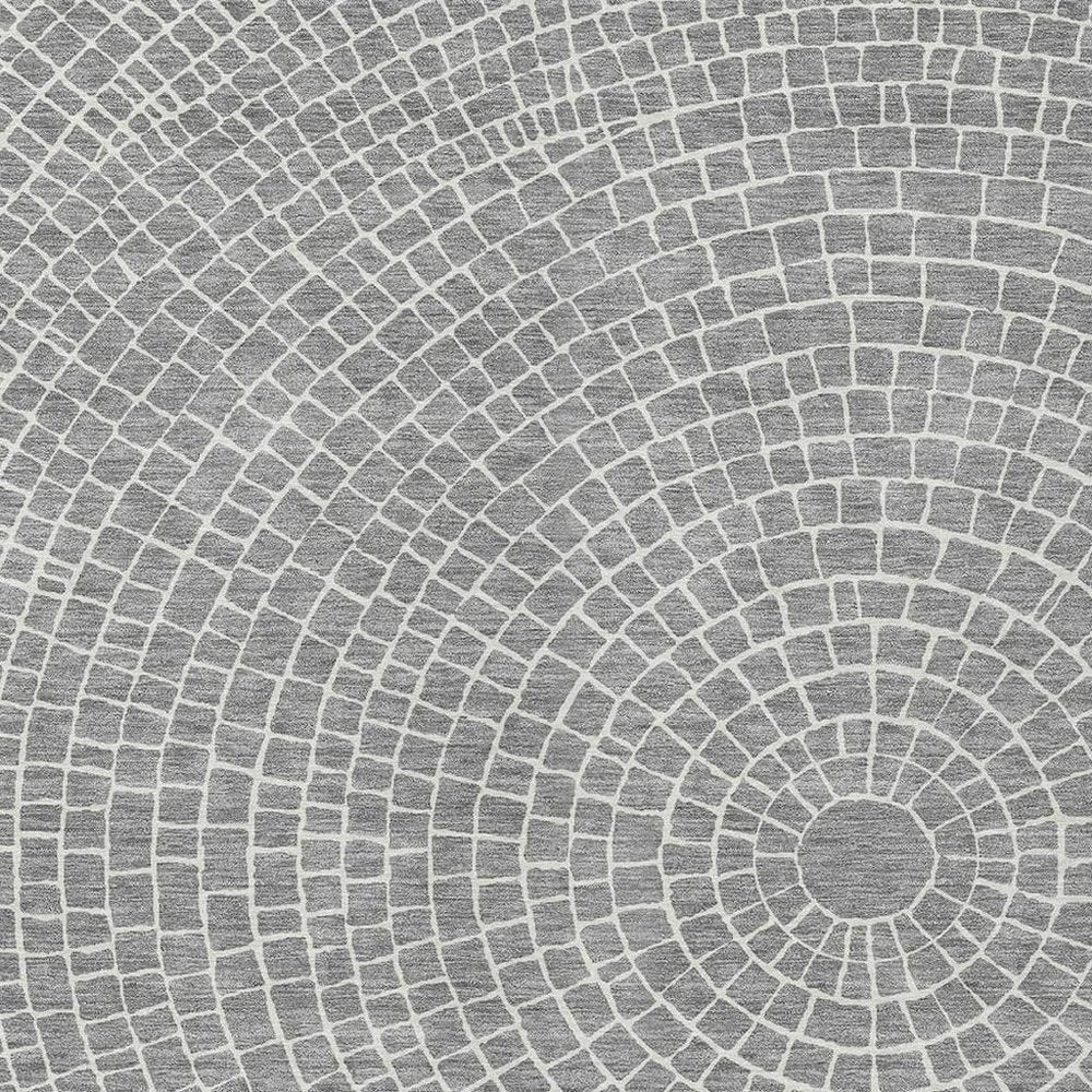 5' X 8' Gray And Ivory Geometric Washable Indoor Outdoor Area Rug HomeRoots
