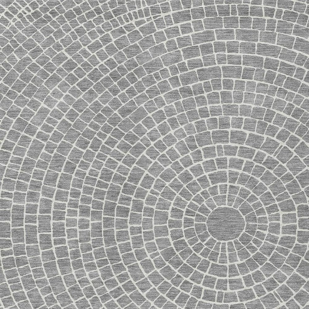 9' X 12' Gray And Ivory Geometric Washable Indoor Outdoor Area Rug HomeRoots