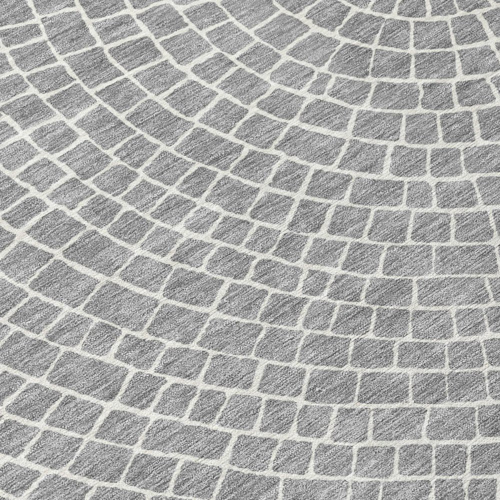 9' X 12' Gray And Ivory Geometric Washable Indoor Outdoor Area Rug HomeRoots