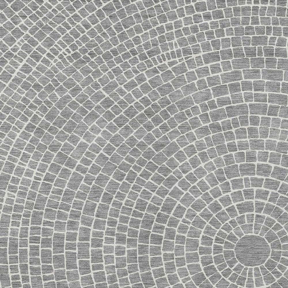10' X 14' Gray And Ivory Geometric Washable Indoor Outdoor Area Rug HomeRoots
