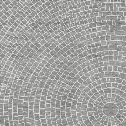 10' X 14' Gray And Ivory Geometric Washable Indoor Outdoor Area Rug HomeRoots