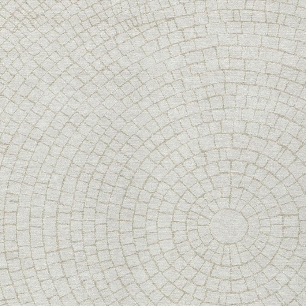 3' X 5' Ivory And Beige Geometric Washable Indoor Outdoor Area Rug HomeRoots