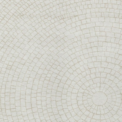 5' X 8' Ivory And Beige Geometric Washable Indoor Outdoor Area Rug HomeRoots
