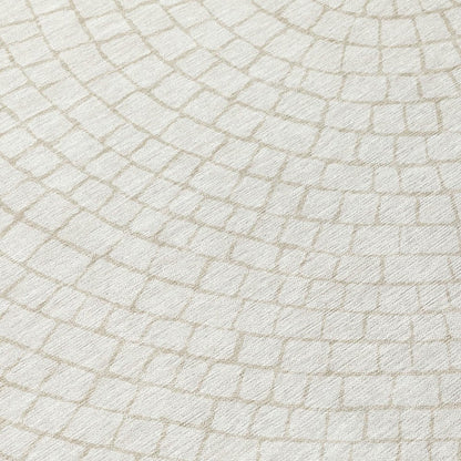 8' X 10' Ivory And Beige Geometric Washable Indoor Outdoor Area Rug HomeRoots