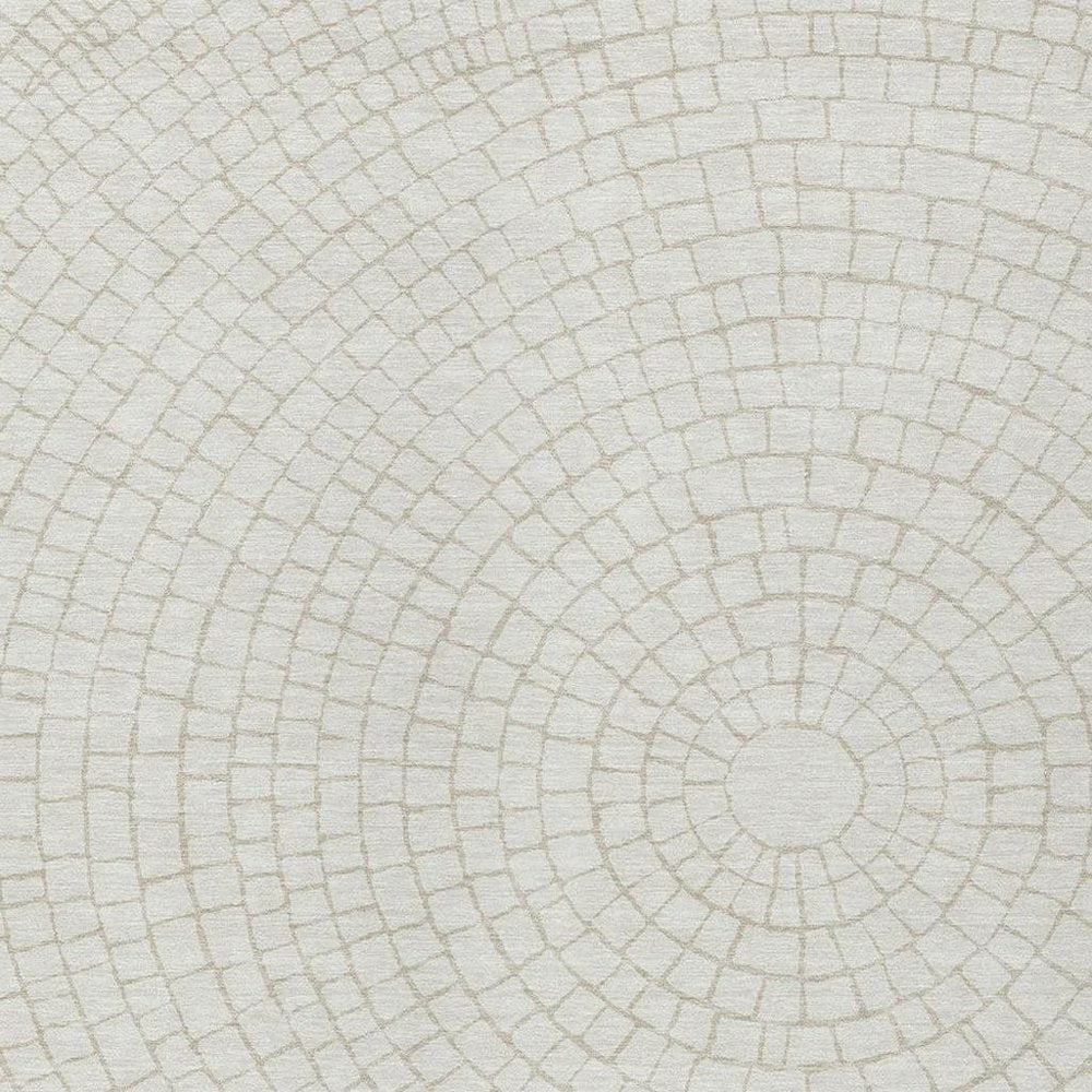 10' X 14' Ivory And Beige Geometric Washable Indoor Outdoor Area Rug HomeRoots
