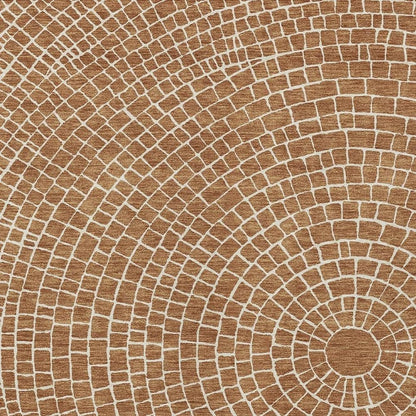 8' X 10' Rust And Ivory Geometric Washable Indoor Outdoor Area Rug HomeRoots